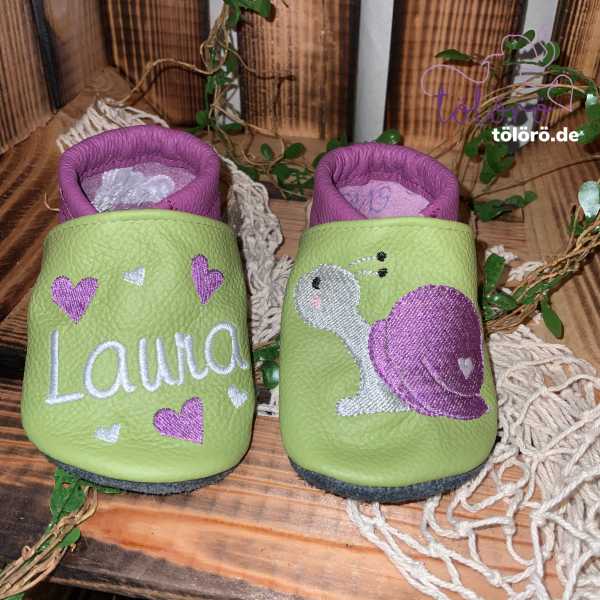 Name mit Herzen und Schnecke