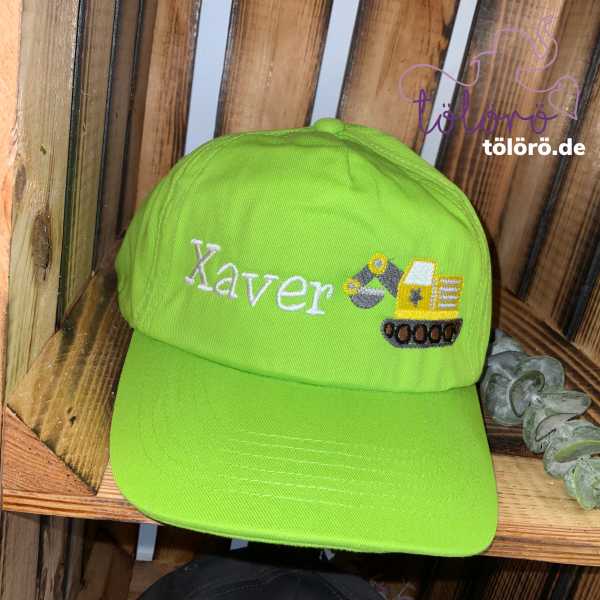 Cap mit Name und Bagger