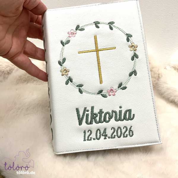 Gotteslobhülle Blätterkreis mit Blüten „Maya“