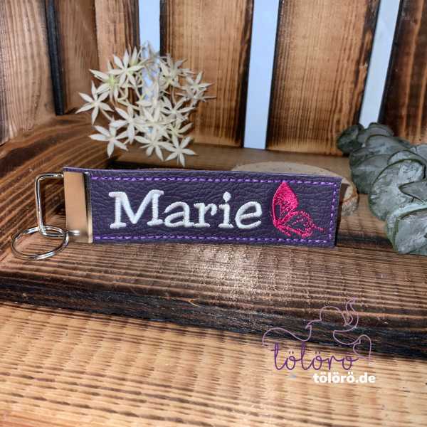 Schlüsselband mit Namen und Minimotiv
