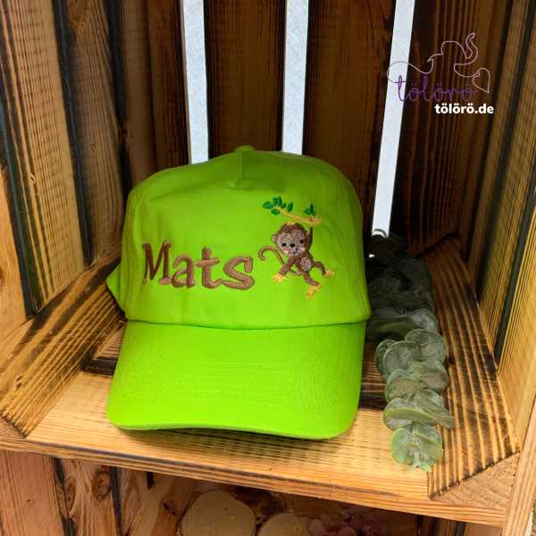 Cap mit Name und Affe