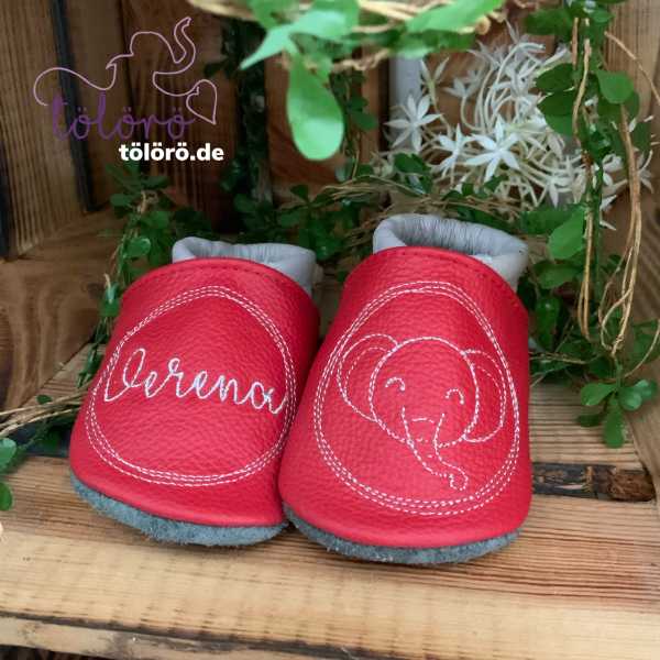 Name im Kreis und Elefant