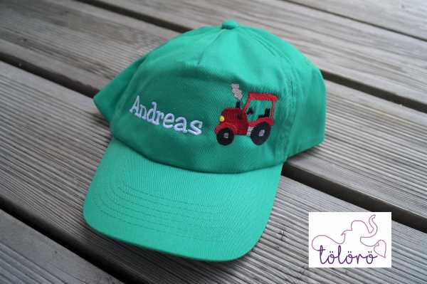 Cap mit Name und Traktor