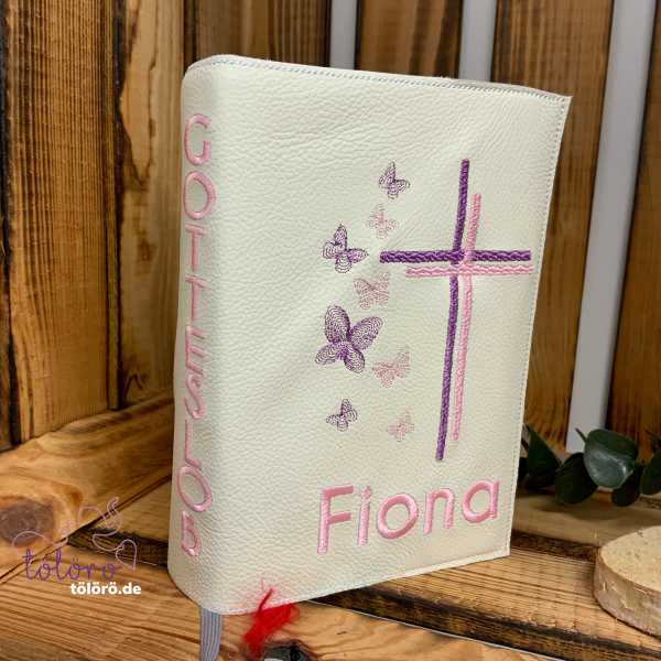 Gotteslobhülle  Kreuze mit Schmetterlingen