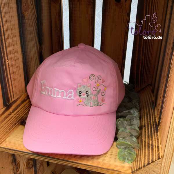 Cap mit Name und Katze