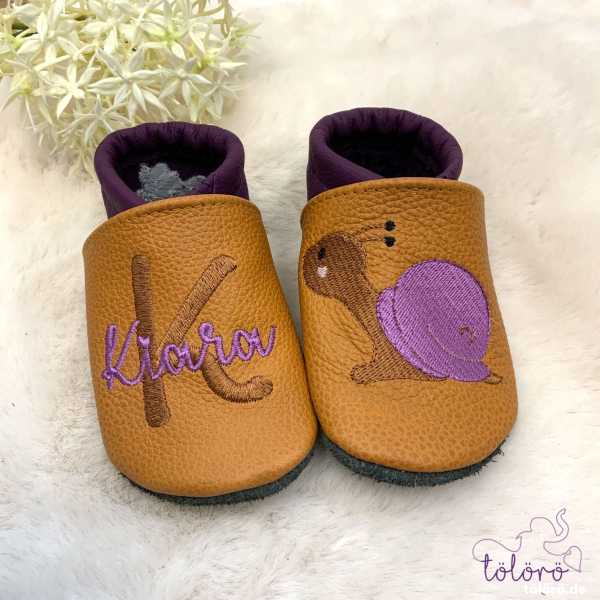 Name mit Herzen und Schnecke