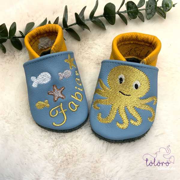 Name mit Fischen  und Krake