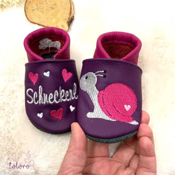 Name mit Herzen und Schnecke