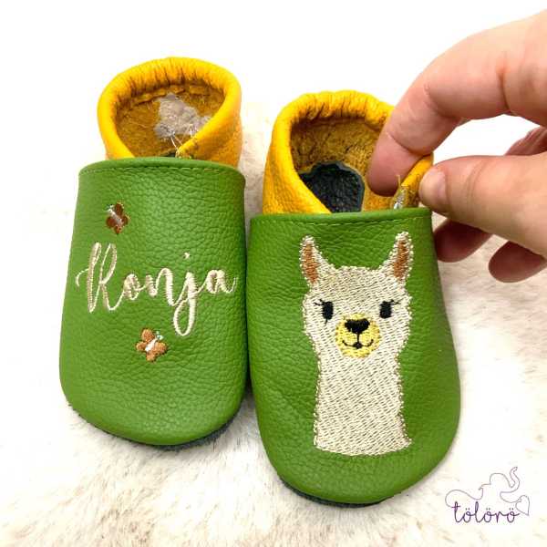 Name mit Schmetterlinge und Alpaka