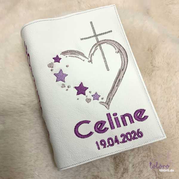 Gotteslobhülle  Kreuz mit Herz und Sterne