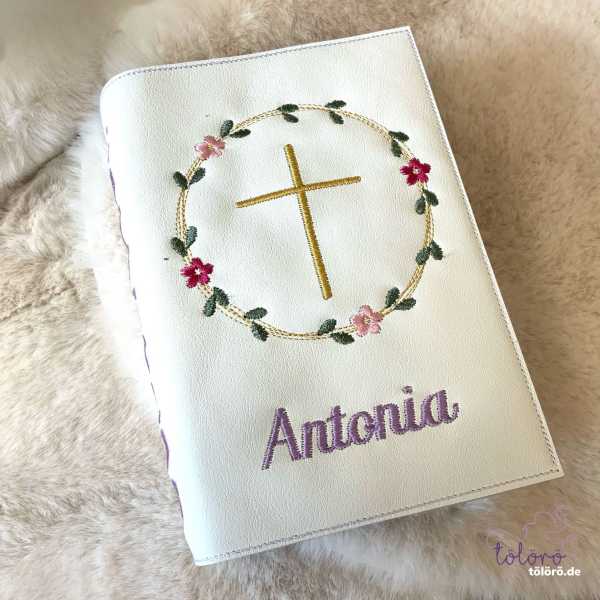 Gotteslobhülle Blätterkreis mit Blüten „Sophia“