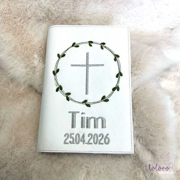 Gotteslobhülle Blätterkreis mit Kreuz