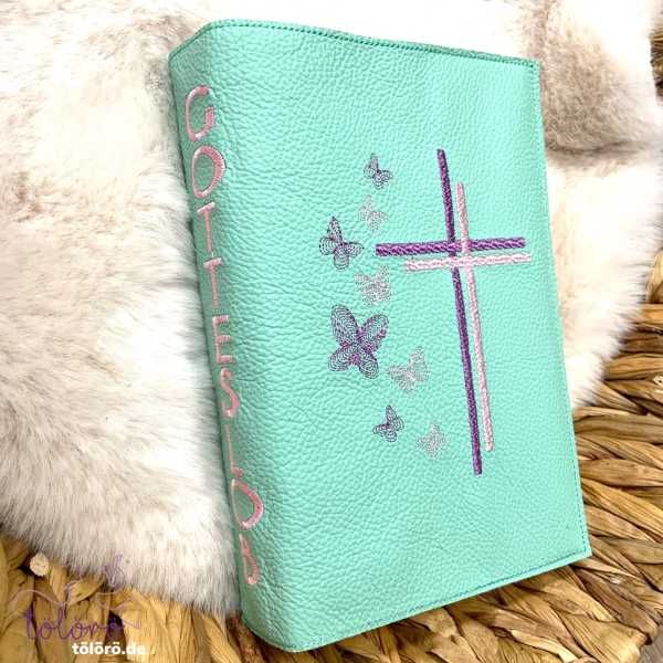 Gotteslobhülle  Kreuze mit Schmetterlingen